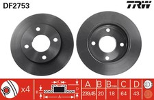 Set freni a disco TRW DF2753