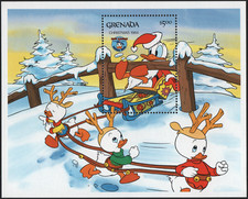 Foglietto "50° anniversario di Paperino", 1984 - Grenada - DISNEY ** [DIS87]