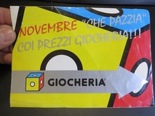 LISTINO PREZZI " GIOCHERIA " ANNI '90 - SEGA MEGA DRIVE / CICCIOBELLO / PISOLONE
