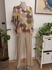 Pantaloni Di Lino E Camicia Semi-trasparente Made In Italy