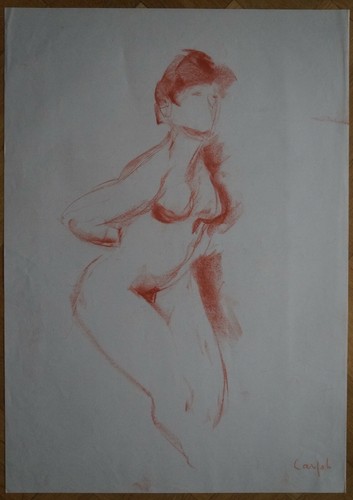 Disegno sanguigna nudo - disegno,