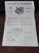 GRUPPO. "VFO » PER. TRASMETTITORI N. 4/104 S , BROCHURE DATASHEET 1961