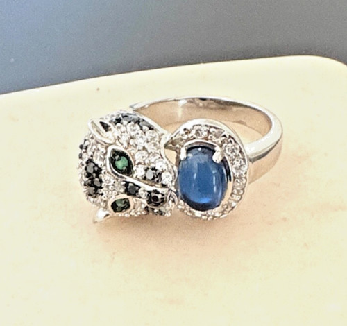 Anello pantera testa gatto - anello,