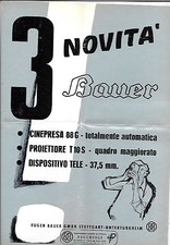 BAUER CINEPRESA 88 G PROIETTORE T 10S LIBRETTO PUBBLICITARIO 1950 ANNI