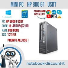 HP EliteDesk 800 G1 USDT CPU Intel l5-4570s  SSD 120gb 8gb RAM Windows 10P