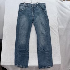 Jeans uomo Levis Engineered 38x34 blu cuciture intrecciate baffo bottone mosca