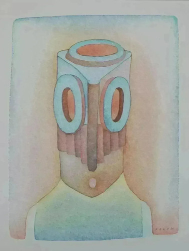 Jean michel folon visage - jean-michel, :