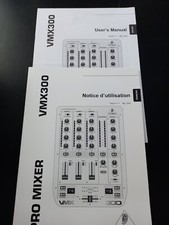 ISTRUZIONI / MANUALE ORIGINALE BEHRINGER VMX300 MIXER