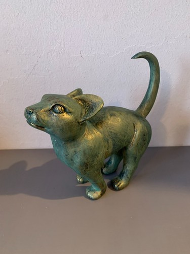 Resin cat figurine - resin,