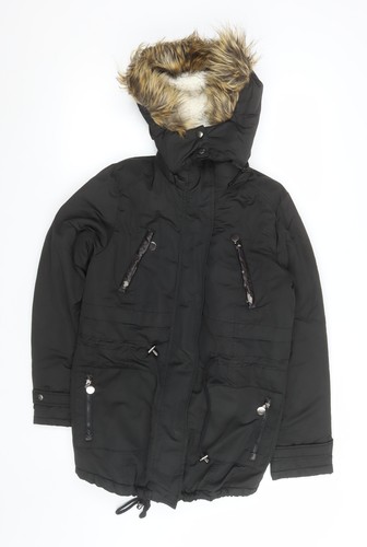 Cappotto parka nero donna