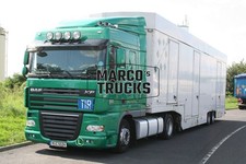 Truck photo DAF XF 105.460 Box semitrailer Germany green baselind #b2hd