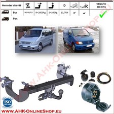 Gancio traino fisso pour MERCEDES Vito 638 1996-2003 + kit elettrico 7-poli