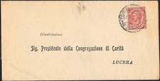 REGNO ITALIA CONGREGAZIONE DI CARITA' LUCERA ANNULLO TORREMAGGIORE 17.9.1921