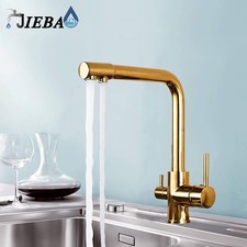 Rubinetto cucina oro 3 vie