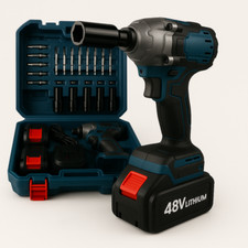 Avvitatore Impulsi  Svita Avvita Bulloni Doppia Batteria 48V 5AH + 25 Accessori