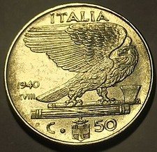 50 CENTESIMI 1940 VITTORIO