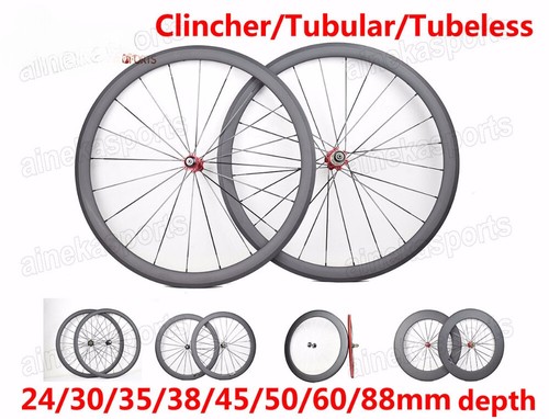 Set ruote tubolari carbonio - in,