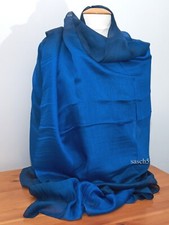 Sciarpa seta blu dip dye
