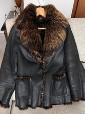 Enrico Mandelli Pelliccia Montone Reversibile Cappotto Giubbotto Giacca