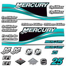 Mercury 25 Quattro 4 Tempi Decalcomania Kit Fuoribordo Motore Grafico di Adesivi