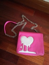LOVE MOSCHINO Melting Love Borsa con Tracolla in Eco Pelle Rosa acceso e Cuore 