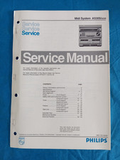 PHILIPS AS305 MIDI SYSTEM Stereo Audio Cassette SERVICE MANUAL ORIGINALE Vintage