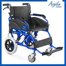 Sedia a Rotelle pieghevole da transito in alluminio con freno carrozzina AGILA