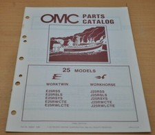 OMC 25 Johnson Evinrude Parts Catalog 1983 Motor Bootsmotor Ersatzteilliste