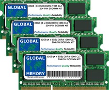 32 GB (4x8 GB) DDR3 1066 MHz