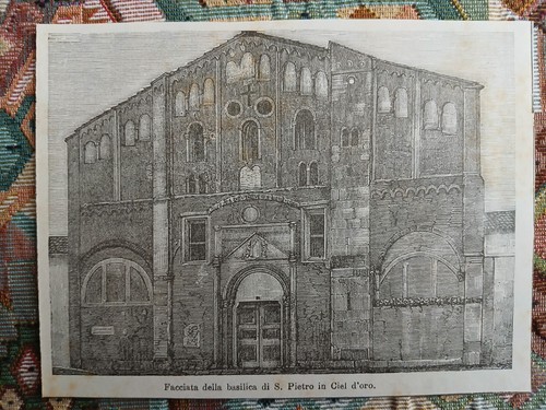 Pavia facciata della basilica - della,
