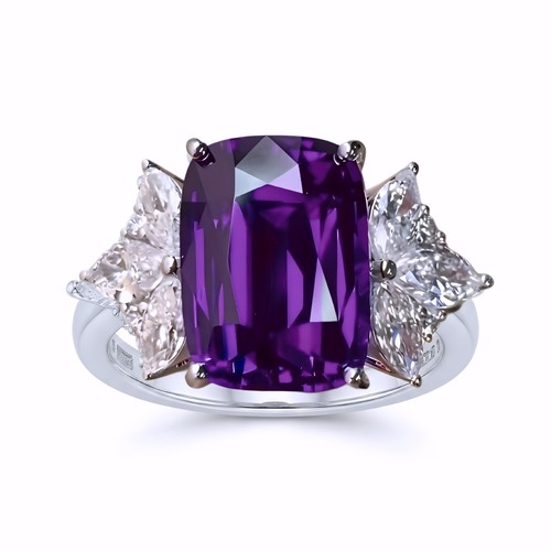 Anello ametista viola taglio