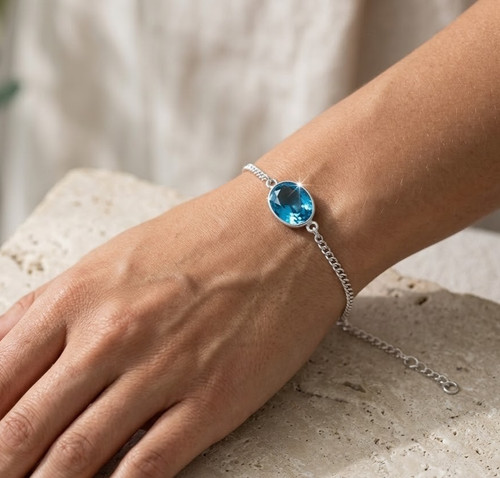 Bracciale con pietre - , preziose