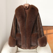 Cappotto pelliccia visone lusso invernale mamma donna grande collo vera pelliccia caldo spesso