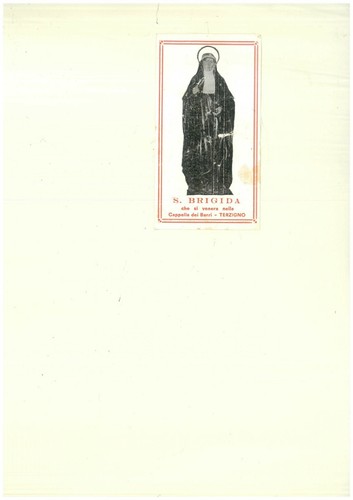 Vecchio santino brigida - santino, "s.