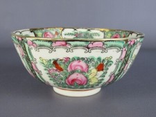 Ciotola porcellana Cinese marchiato dipinto a mano arte Orientale vintage XX sec