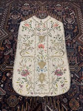 Pianeta Bianca Antica Da Restaurare Completa  Con Manipolo  Stola