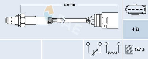 Sensore lambda fae 77138 - 77138, per