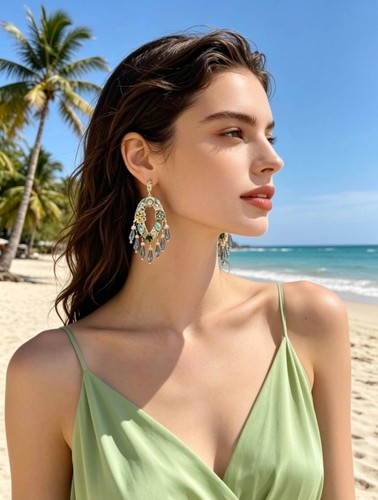 Orecchini boho opale zirconio - opale,