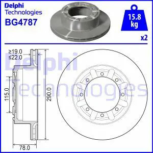 Disco freno ventilato - 2x,