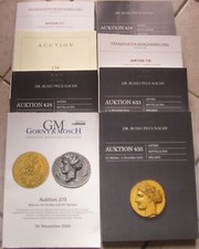 Lotto 8 Cataloghi d'aste monete antiche: NAC , Dr Busso , Gorny & Mosch ,Nachfol