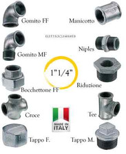 RACCORDERIA ZINCATA 1"1/4 RACCORDO ZINCATO RACCORDI IDRAULICI ZINCATI ACQUA/GAS