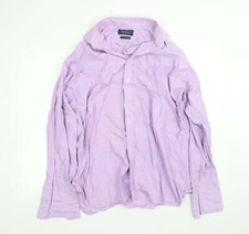 Sartorial da uomo viola cotone con bottoni taglia 17