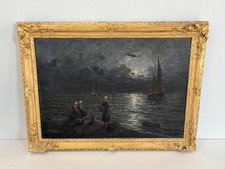 Quadro originale - R. Vannini (XIX-XX) - L'arrivo dei pescatori