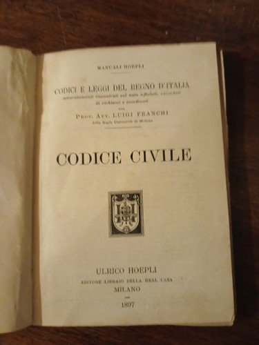 Codice civile 1897 - , manuali
