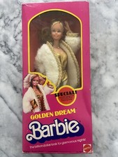 1980 Golden Dream Barbie Doll Promotional With Fur Coat Superstar NRFB