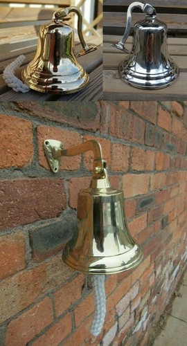 Ship bell wall mounted solid - ship,