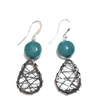 ORECCHINI BASIC NATURAL CIRCLE 5,5CM VERDE