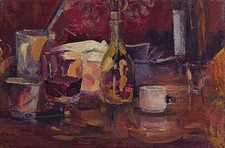 MAKAROV MARIA SENZA TITOLO olio su tela 2018 cm. 20 x 30