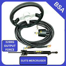 Tuta sterzo barca idraulica Mercruiser motori entrobordo ruota sportiva uscit...