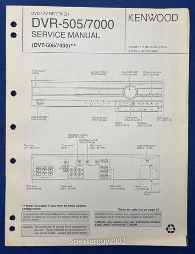 Manuale servizio ricevitore - manuale, di